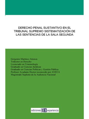 cover image of Derecho Penal Sustantivo en el Tribunal Supremo